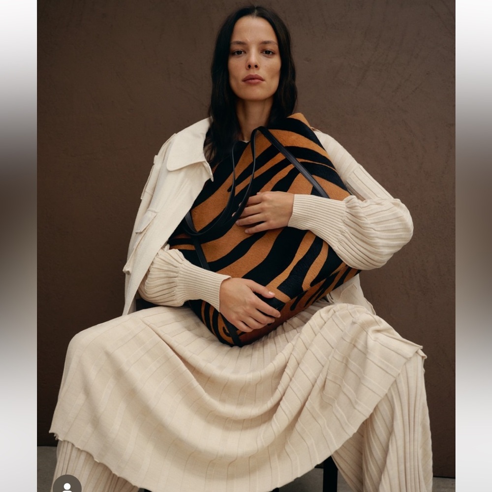 By Malene Birger pony hair leather tote bag